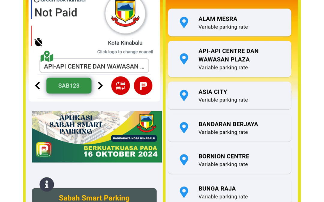 Sabah Smart Parking Apps