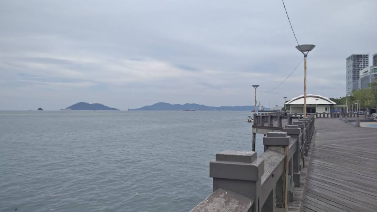 Pemandangan waktu pagi Pasar Besar Kota Kinabalu